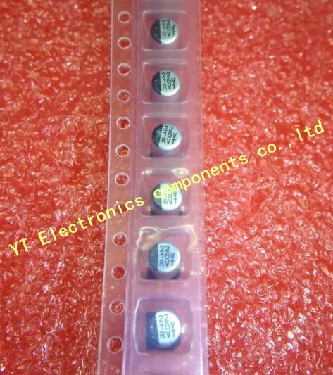 

Free shiping 100pcs 16V 22UF SMD 4x5mm chip Aluminum Electrolytic Capacitor 4*5