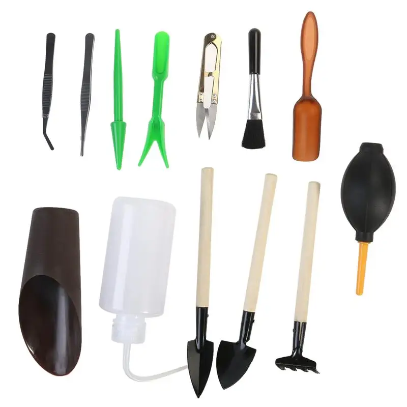Winomo 13 шт. мини Ручные садовые инструменты Инструменты для пересадки сочные инструменты миниатюрные посадки Набор садовых инструментов