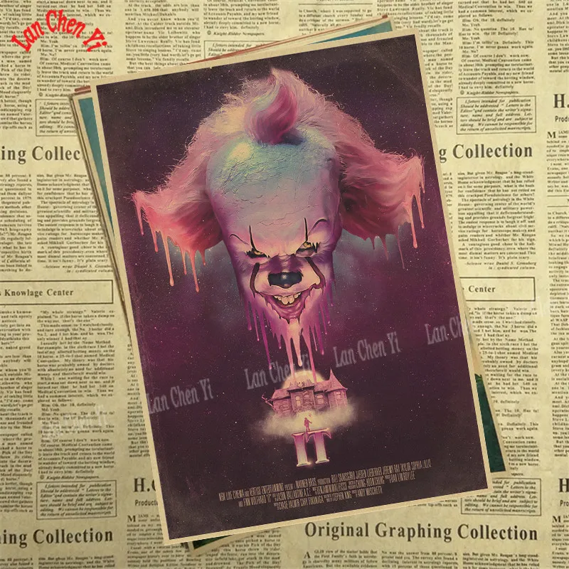 Ретро постер Stephen King's It настенные постеры из крафт бумаги с принтом для