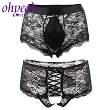 Ohyeahlover, пара кружевных трусиков, горячее сексуальное нижнее белье, плюс размер, мужские боксеры, Homme Cuecas, полые женские трусики, мужские, женские трусы для влюбленных