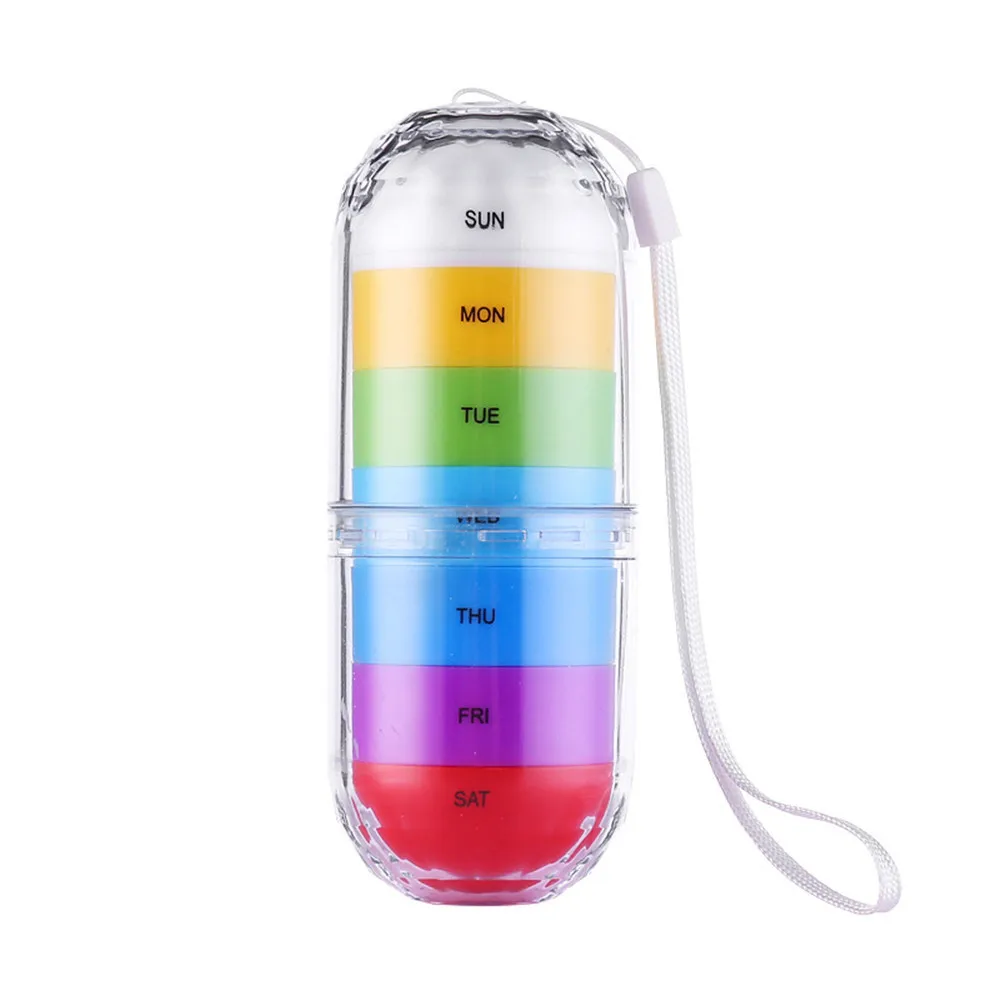 

1Pc Weekly Pill Storage Box Waterproof Mini Shape Pill Organizer Durable Travel Outdoor Convenient Carry Health Care Storage Bag