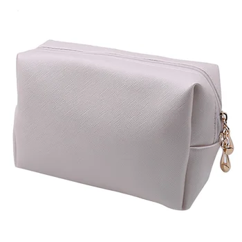 

1 pc Solid Color Makeup Bag Cosmetic Bag For Women 2019 Hot Sell Fashion Make up Bag Travel Female Zipper Storage Bag