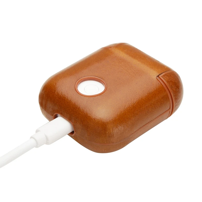 Чехол из натуральной кожи для Airpods чехлы Air Pods bluetooth наушники кожаный защитный