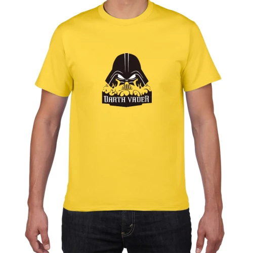 Йода/Дарт Вейдер Футболка мужская хлопок Повседневная Свободная футболка мужская hgih качественная футболка Звездные войны homme уличная хип-хоп Футболка - Цвет: F139 yellow