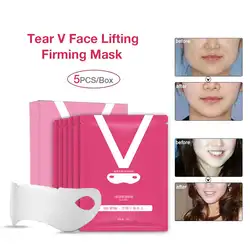 5 шт. лифтинговые маски для лица V shape Face Slim Check Neck Lift Peel-off Mask V shape r Face для похудения бандаж для ухода за кожей Visage