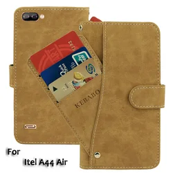 На Алиэкспресс купить чехол для смартфона vintage leather wallet itel a44 air case 5.45дюйм. flip luxury 3 front card slots cover magnet stand phone protective bags