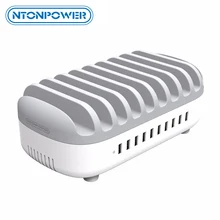 NTONPOWER настольная мульти док-станция для зарядки с USB с держателем телефона Органайзер 10 портов 2.4A Быстрая зарядка для iPad/iPhone/Xiaomi