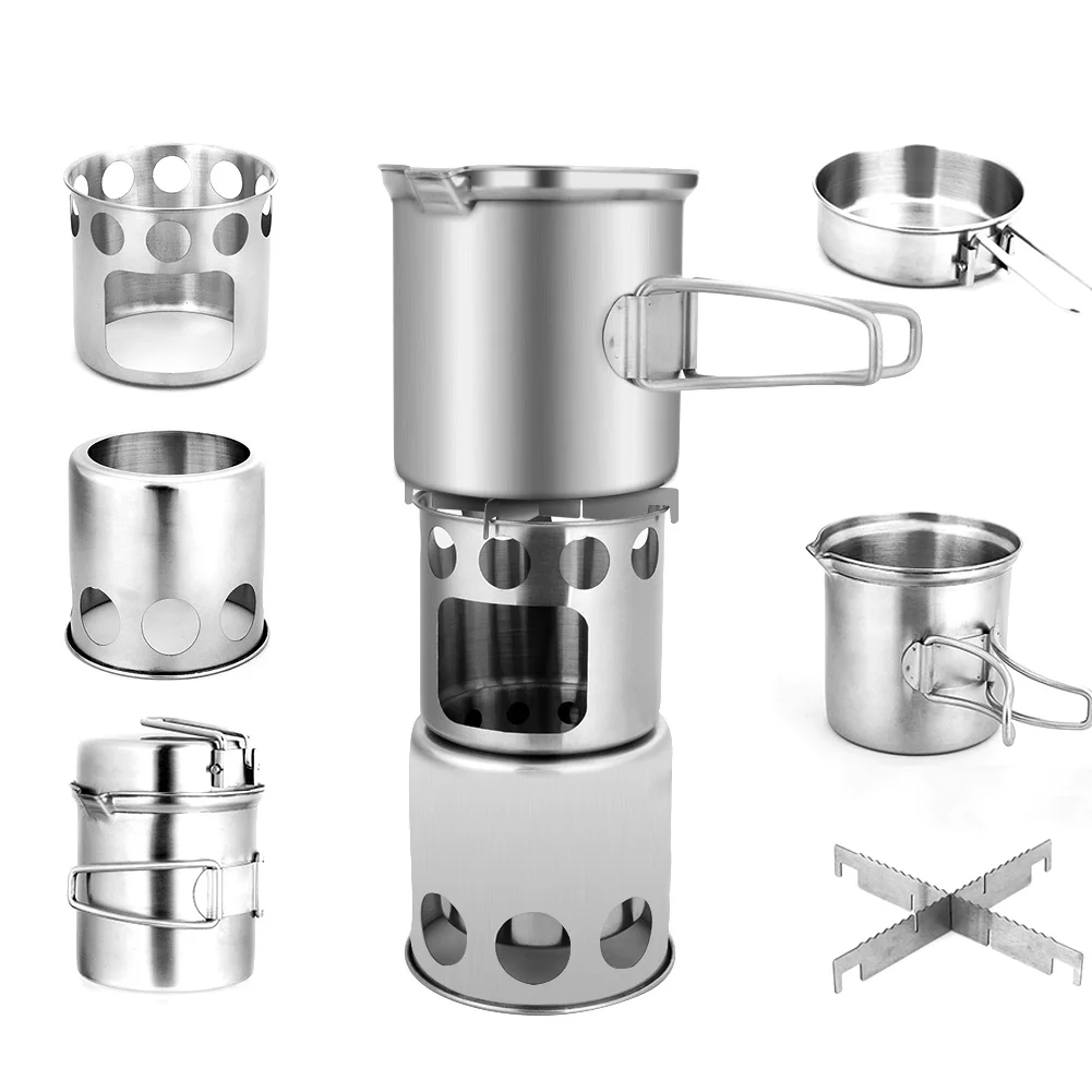 backpacking stove and pot set
