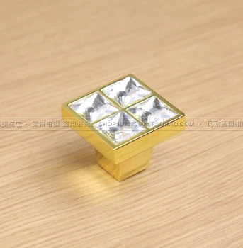 

Imported Taiwan crystal handle furniture drawer cabinet door handle handle single hole diamond Wang Zuan K9 crystal