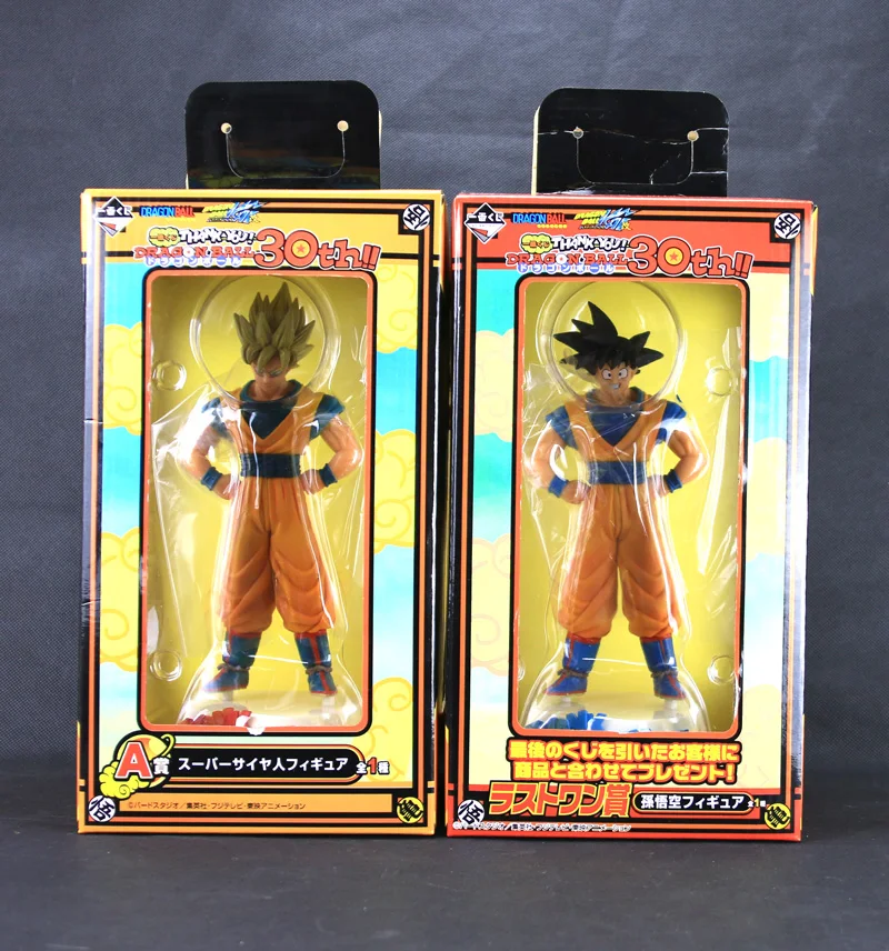 

2pcs Hot Ichiban Kuji Dragon Ball Z Kai Thank You 30th Super Saiyan Son Goku Gokou 20CM Action Figure