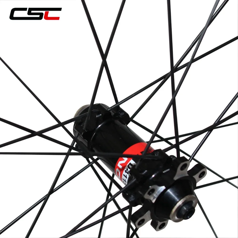 Best CSC Cyclocross Carbon Clincher Wheel With D411SB/D412SB Straight Pull Hub Tubular Or Clincher Disc Brake Wheelset 6 Bolts 4