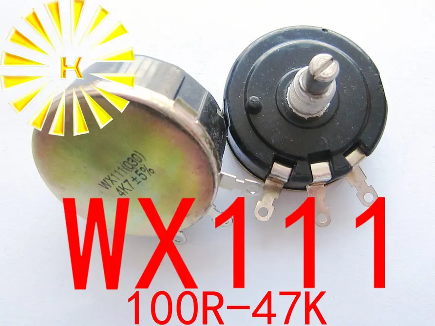 WX111 WX030 100R 220R 330R 1K 1 5 K 2 3 4 7 6 10K 15K 22K 33K 47K 3W одиночный проволочный потенциометр x 50 шт. |
