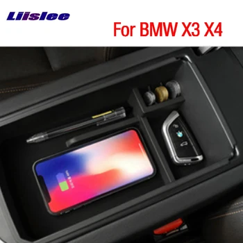 

Liislee Car wireless charging For BMW X3 X4 car box storage box Wireless charging central control storage Car Charger