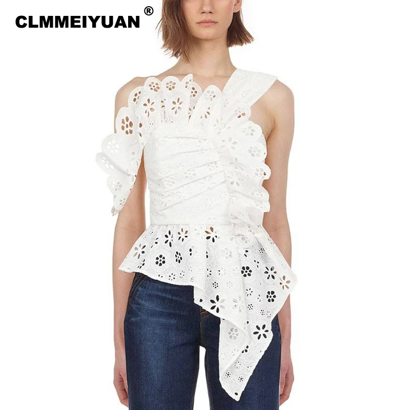 

2019 Summer Fashion Women Sexy Cold Shoulder Tops Elegant White Lace Blouses Shirts Women High Quality Ladies Tunic Shirt Top
