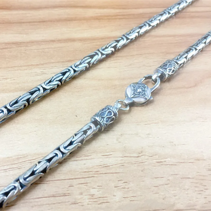 Мужской и Женский чокер из серебра 100% пробы с цепочкой 5 мм|Ожерелья| |