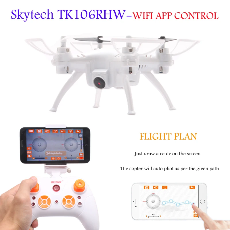 TK106RHW Mini font b Drones b font With Camera HD WIFI Quadrocopter Brake Trace Mode Quadcopter