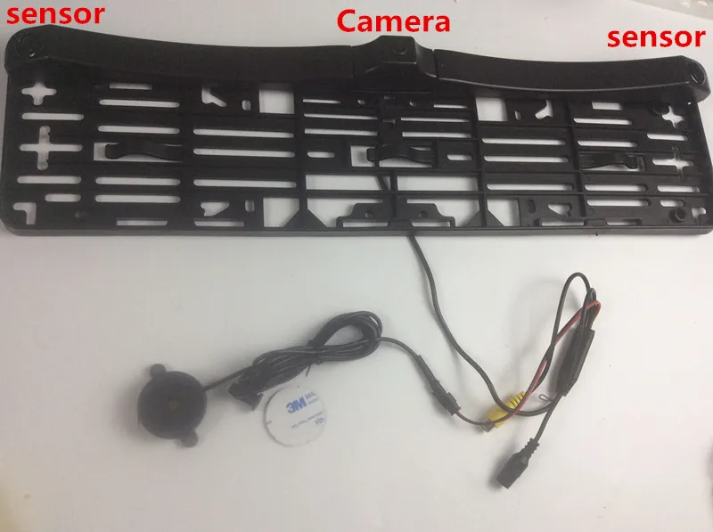 

Rear Radar Sensor HD CCD Europe Russia License Plate Frame Camera parking video detector 2 pdc+1 Hd adjustable camera EU auto