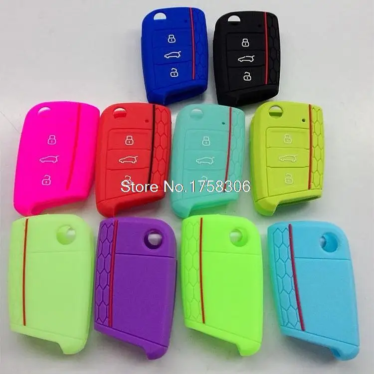 Silica gel key case bag Fit for Volkswagen Golf 7 MK7