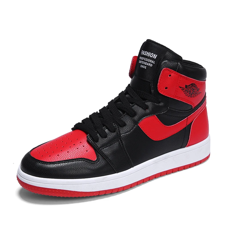 New Trend Aj1 Men's Shoes Chicago Black Board Shoes Air Force No. 1 Hip Hop Sneakers High Top Vulcanize Sneakers Outdoor Sports chicago top 10