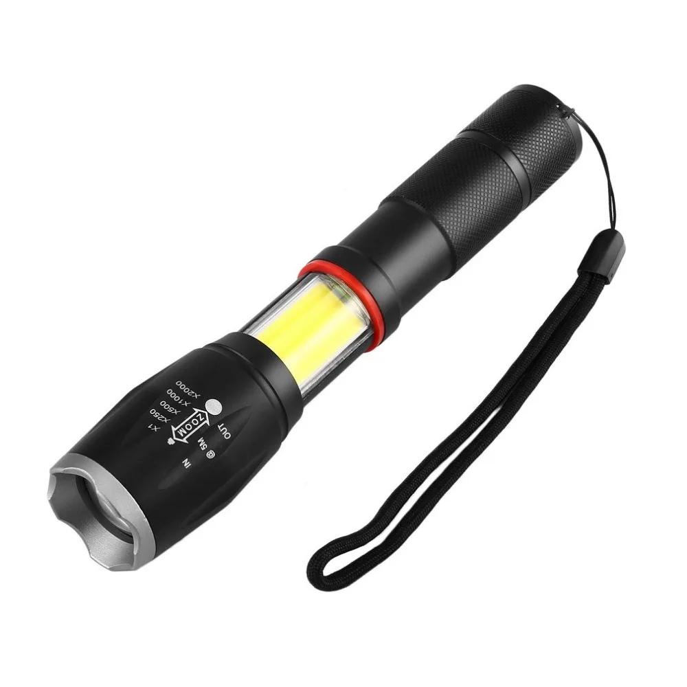 Best Extensible LED Flashlight T6 COB Zoom Waterproof Aluminum Torch Tail Magnet 5 Modes Flashlight for Camping Trekking 0 Best Extensible LED Flashlight T6 COB Zoom Waterproof Aluminum Torch Tail Magnet 5 Modes Flashlight for Camping Trekking 0