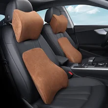 Автомобильная подушка для шеи, поясничная поддержка, подголовник, подушка для спины, подушка для сиденья, s пены памяти, чехлы для сидений, автомобильные аксессуары