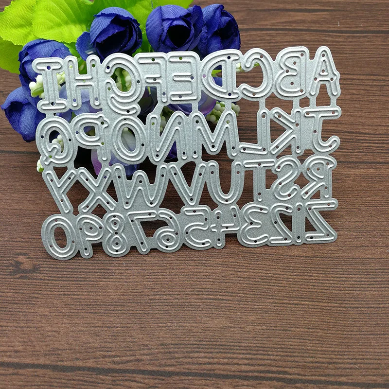  Capital Engish letter digit metal cutting dies Scrapbook Card envelope decorate bookmark ABC stenci
