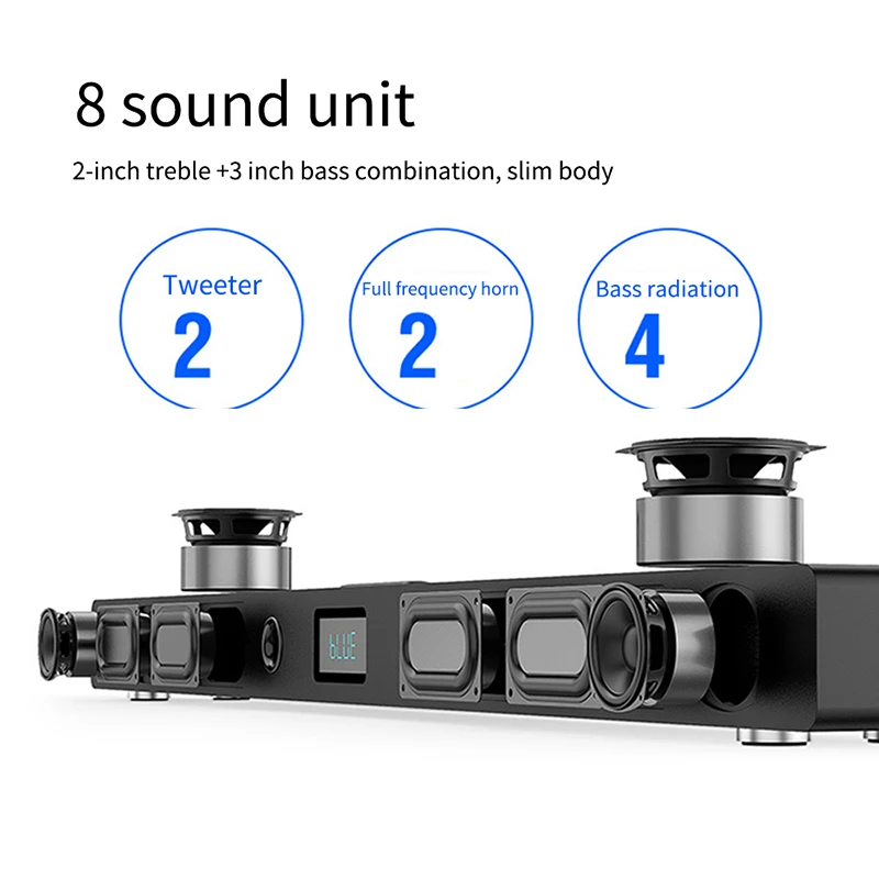 A9 Bluetooth Саундбар с S2 сабвуфером 3D домашний кинотеатр звуковая система звуковая панель HIFI беспроводной динамик для ТВ AUX TF оптический вход