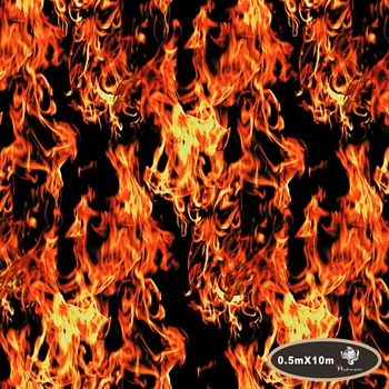 

Free shipping flaming fire hydro/water transfer printing hydrographic film 50cm aqua print HFD048