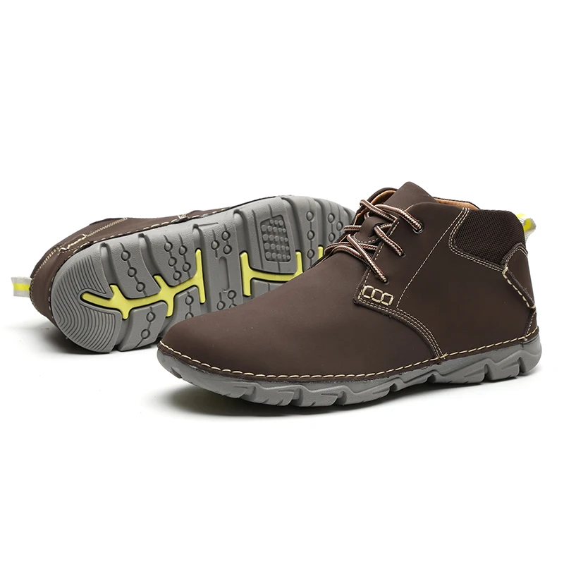 LINGGE/брендовая зимняя обувь мужские ботинки теплые мужские ботинки из натуральной кожи на меху Мужская обувь ручной работы размера плюс повседневные ботильоны на шнуровке