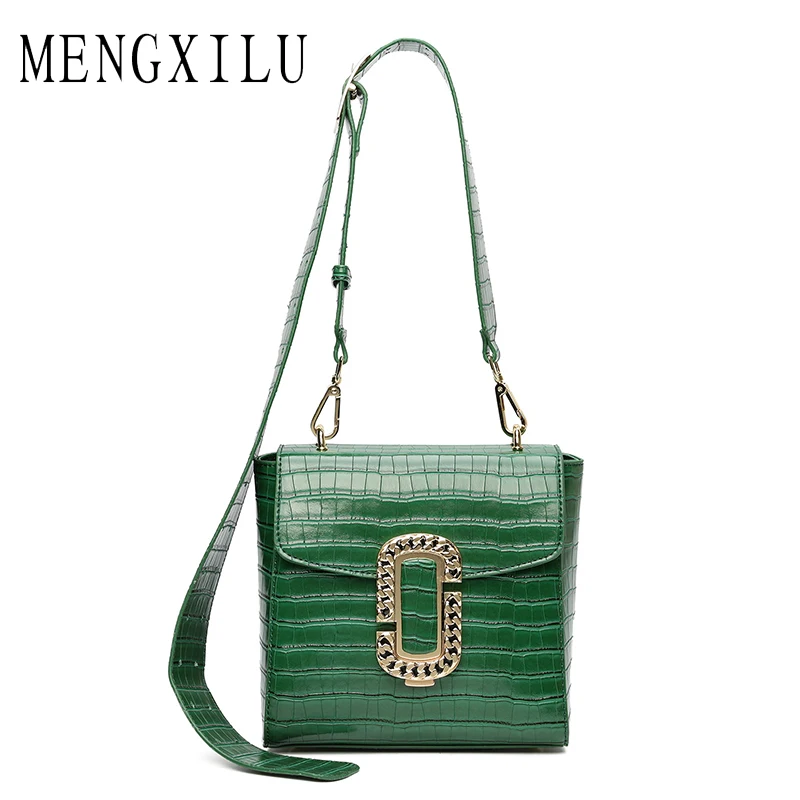 

MENGXILU Brand Famous Stone Women Messenger Bags Wide Strap Crossbody Bags Women Sepuined Lock Ladies Shoulder Bag 2018 Sac New