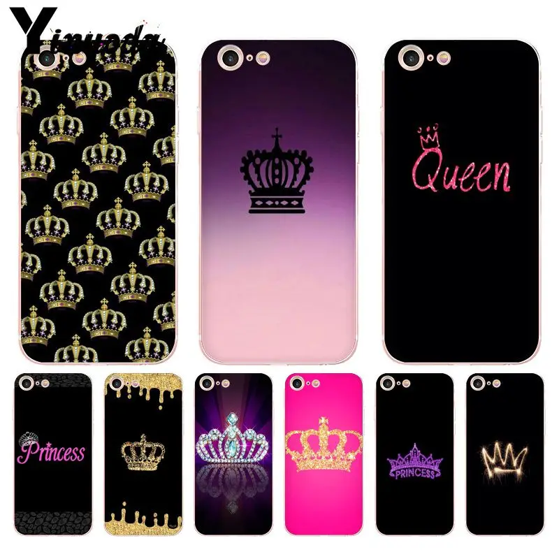 Best Babaite PRINCESS Queen boss crown king Pattern Rubber Soft Phone Cover for Apple iPhone 8 7 6 6S Plus X XS max 5 5S SE XR Cover