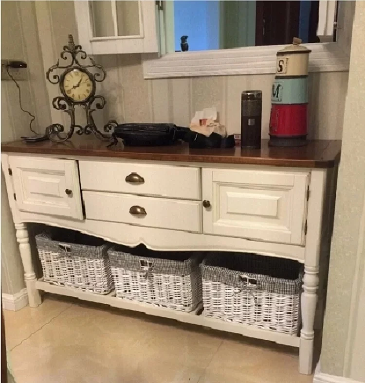 

CUSTOM white rattan wicker baskets drawers organizers laundry baskets hamper for clothes toys storage boxes for sundries food