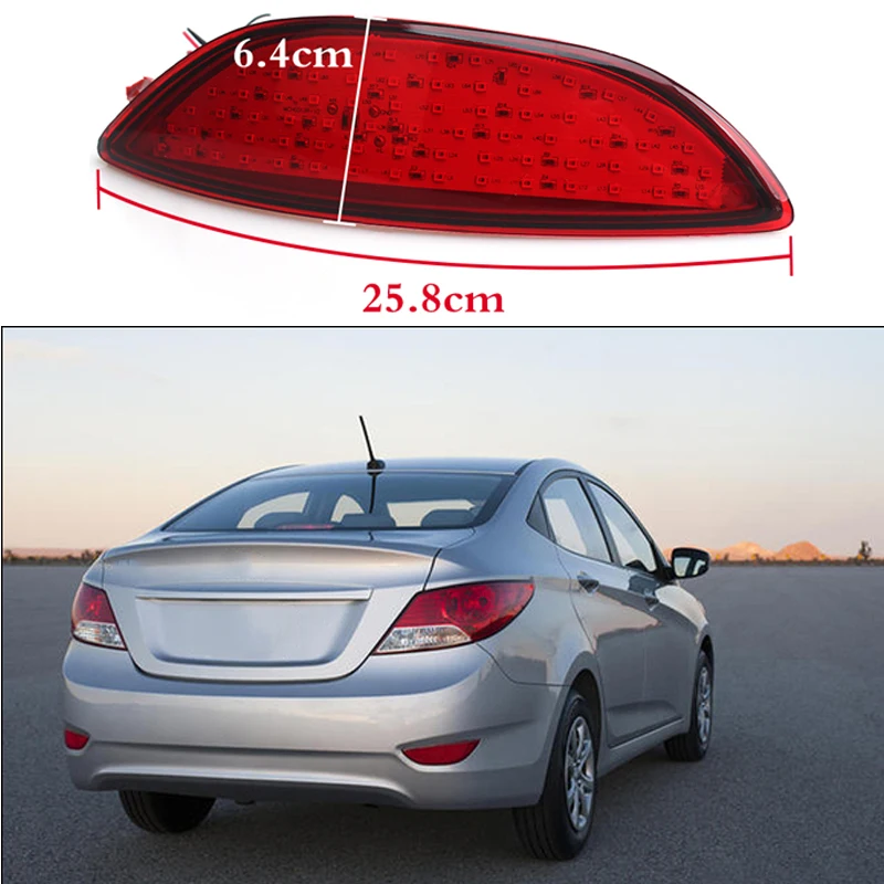 For Hyundai Accent Solaris Verna Brio 2008 2015 2pcs Rear Bumper