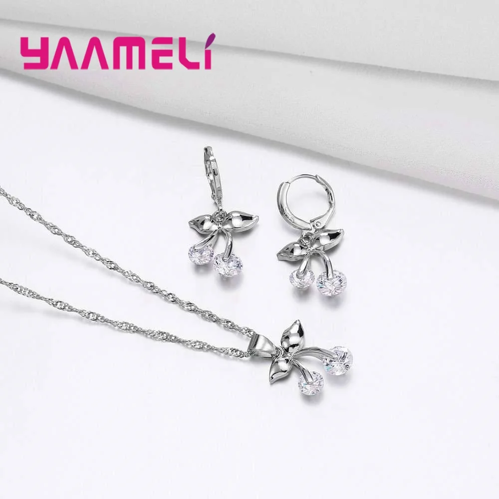 Женский ювелирный комплект из серебра 925 пробы с фианитом|jewelry sets|wholesale jewelry setwomen set