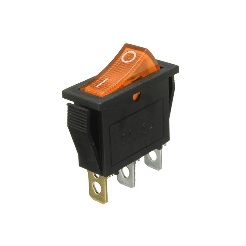 KCD3 кулисный переключатель ВКЛ-ВЫКЛ 2 положения 3 Pin электрооборудование с светильник выключатель питания 16A 250VAC/20A 125VAC