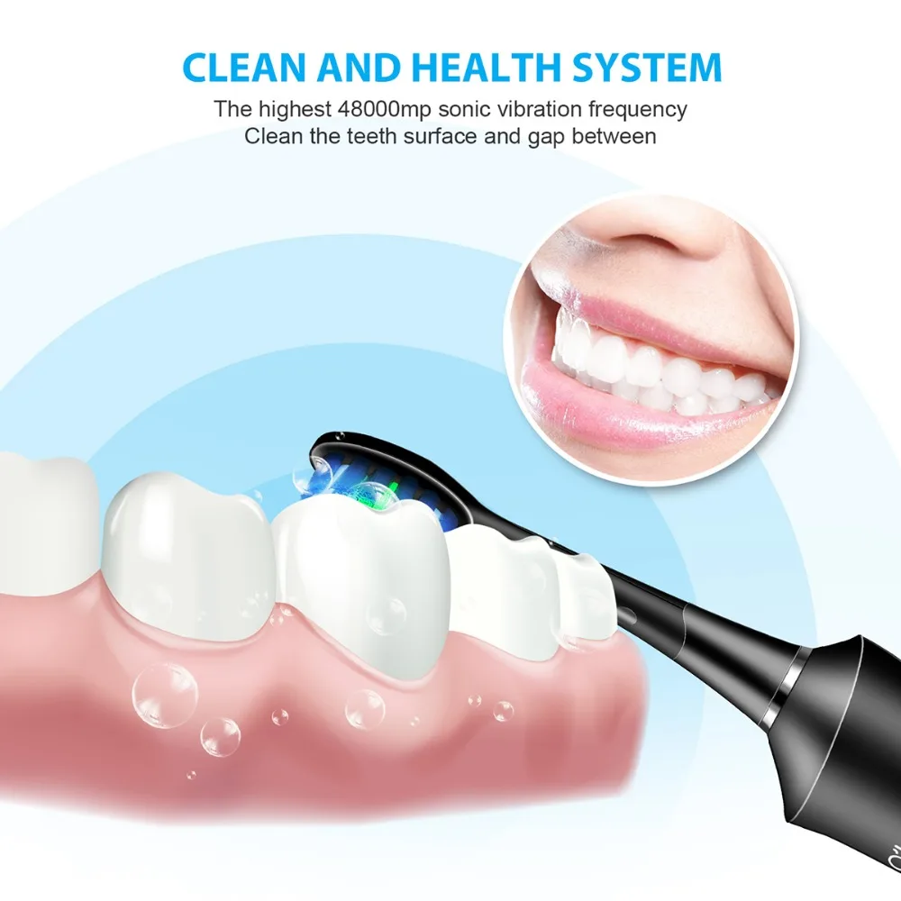 О 'Белла 071B звуковая электрическая зубная щетка 48000 об/мин время напоминания USB перезаряжаемые зубные щетки с 4 шт. DuPont сменные головки