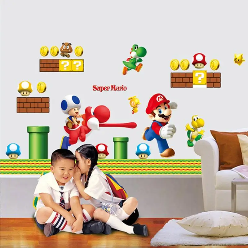 Super Mario Odyssey Mur Autocollant Sticker Chambre Vinyle Enfants Art Stickers Muraux Maison Terazdzieci Pl