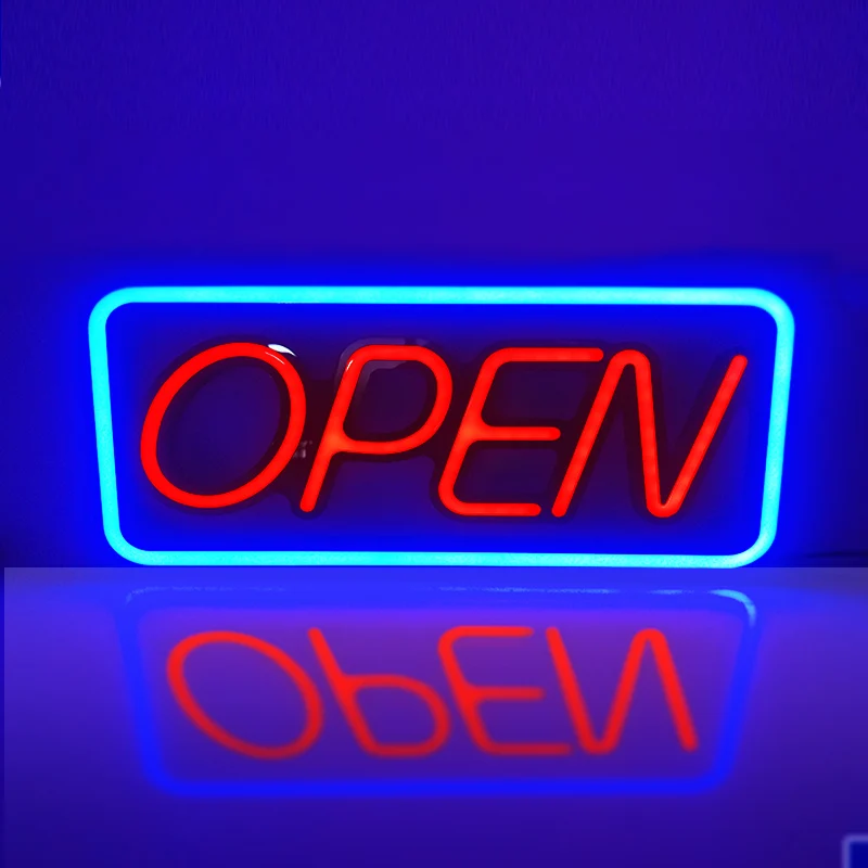 

42*20cm Bright Led Open Sign Flashing Animated Neon sign For Business Cafe Bar Pub Coffee Shop Store Wall Window Display