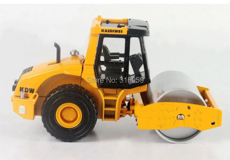 

Single drum rolling Road Truck model scale 1:50 ABS Alloy Diecast engineer machine model 2 rubber wheels colections toys