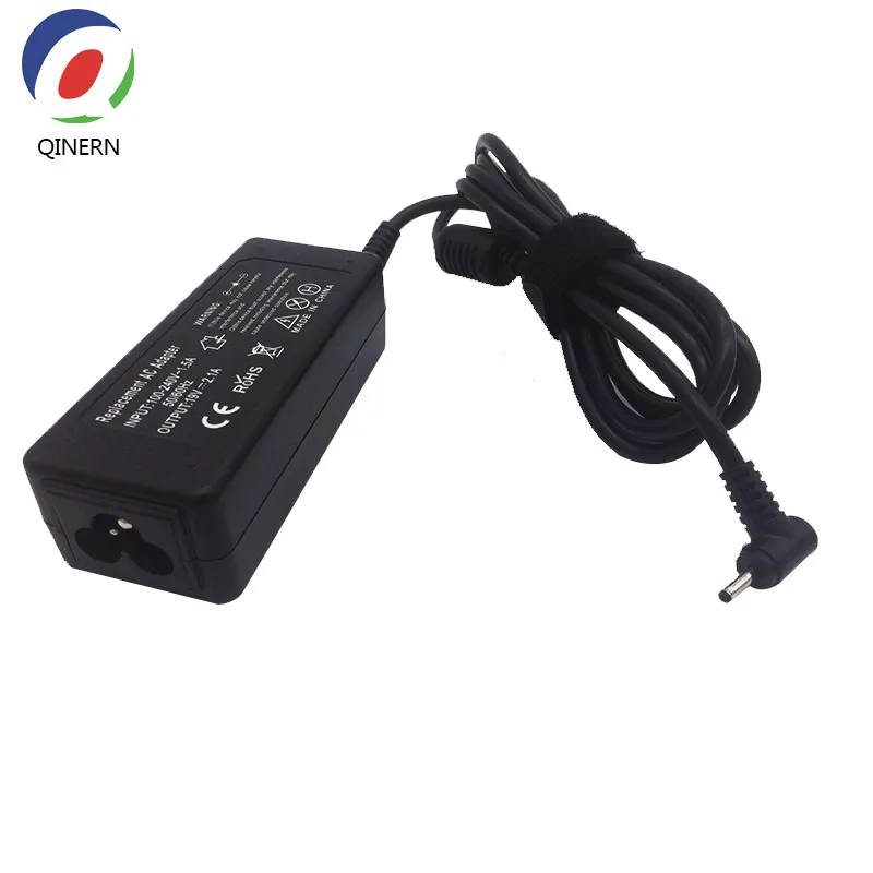 QINERN 19 V 2.1A 40 W 2.5*07 مللي متر AC شاحن للكمبيوتر المحمول ل أجهزة الكمبيوتر المحمول ASUS Eee PC X101CH R051PX سيارة امدادات الطاقة محول الكمبيوتر المحمول ل ASUS