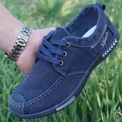 Masorini/мужская повседневная обувь из джинсовой ткани на шнуровке, мужская повседневная обувь, новые плимсоллы, мужская обувь, Сникерсы для