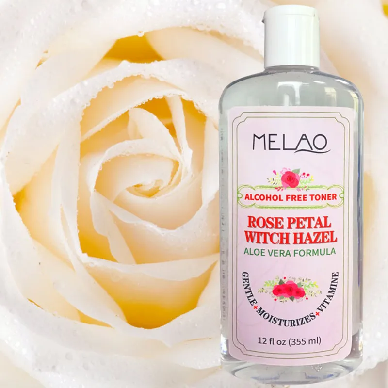 

MELAO Witch Hazel Rose Water Facial Toner Alcohol-free Rose Petal Soothing for Face Skin Care 355ml