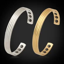 Collare модный браслет магнитный энергетический каменный браслет для мужчин/женщин золотой цвет забота о здоровье манжеты браслеты H421