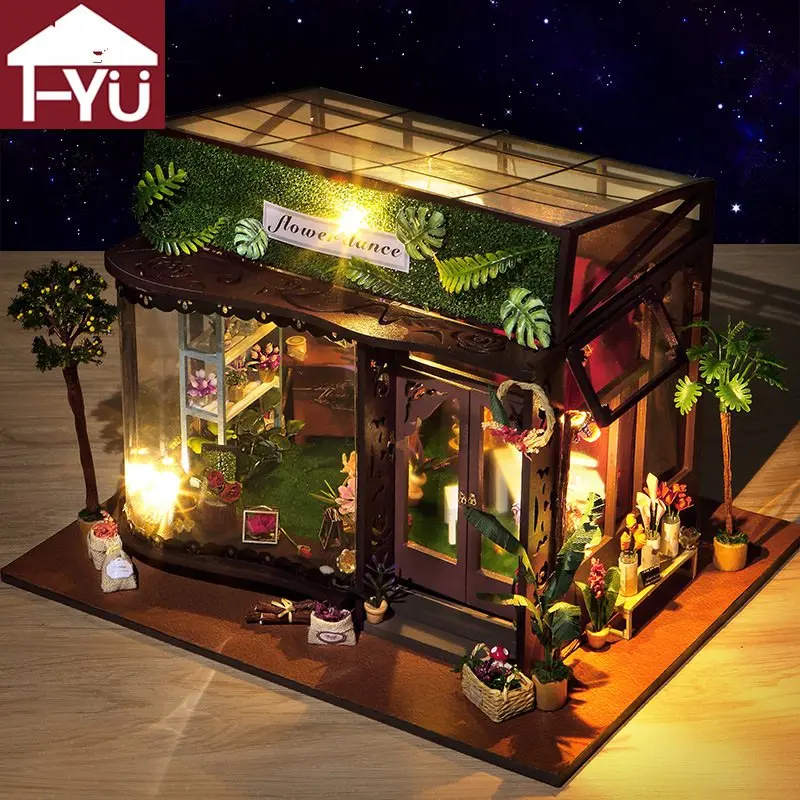 

T-Yu TD19 Flower Dance House DIY Dollhouse With Cover Light Gift Collection Decor Toy Gift For Children Friends