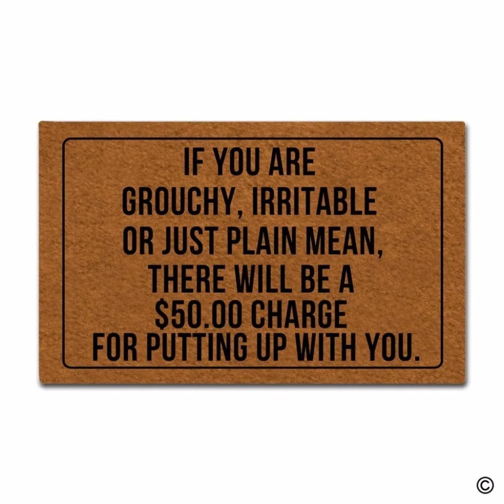 Funny Printed Doormat Funny Entrance Mat Funny Quotes Indoor Decorative