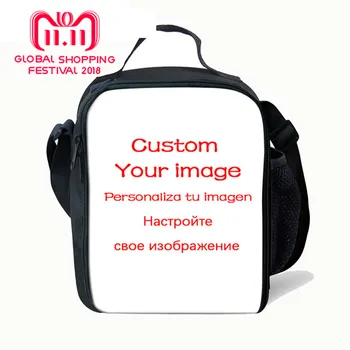 

Customized Canvas Lunch Bag Custom Image Trendy Portable Insulated Thermal Food Picnic Lunch Bags Men Women Kid Cooler Lunch bag