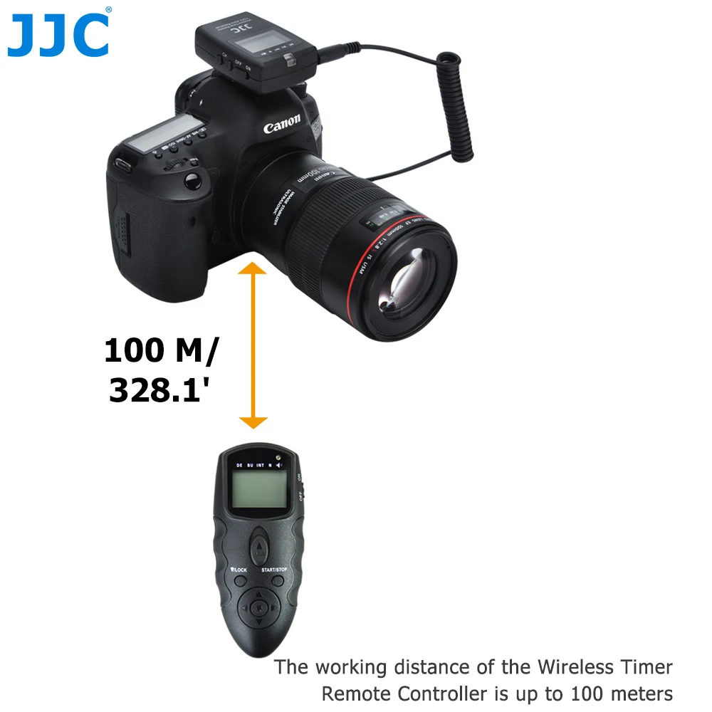 JJC DSLR 2,4 ГГц 56 Каналы RF Беспроводной ЖК-экраном таймером и Управление для цифровой однообъективной зеркальной камеры CANON EOS 7D Mark II/EOS 5D Mark II/EOS 1D Mark IV/G1X MarK II