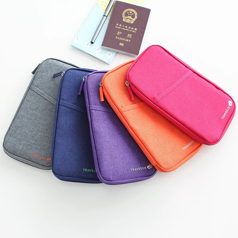 5 Colours Fashion Travel Set Nylon Man Brand Id Passport Holder Credit