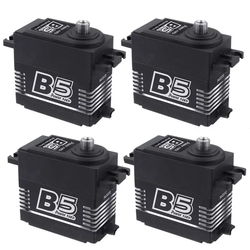 

4PCS Power HD B5 20KG Large Torque Brushless Metal Gear Digital Servo For RC Drone Airplane Car 3DF3A Spare Parts Accs