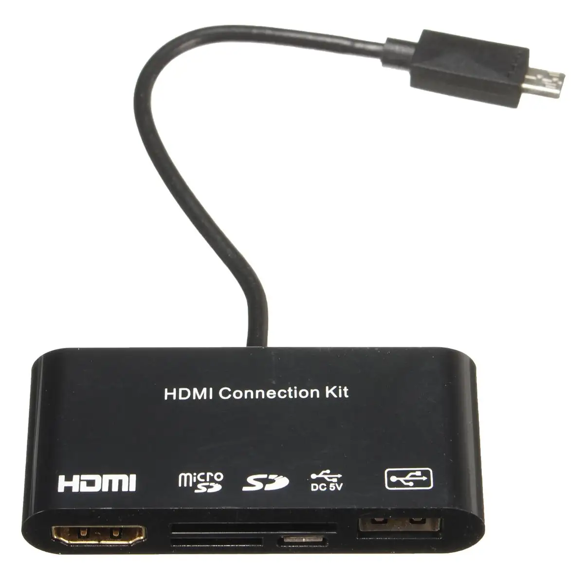 

5 in 1 Micro USB for MHL to HDMI HDTV Adapter+USB OTG SD Card Reader HD HDMI Audio Video Cable for TV Monitor Converter